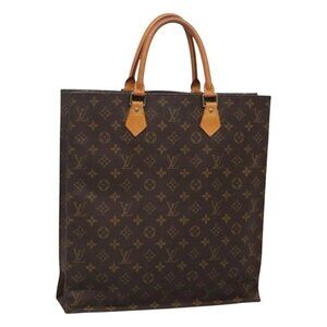LOUIS VUITTON Monogram Sac Plat Hand Bag